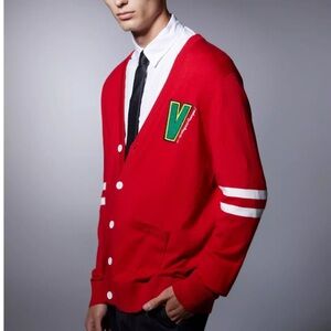 Our Universe Marvel WandaVision “Vision’s” Red Varsity Cardigan Size S/M rare